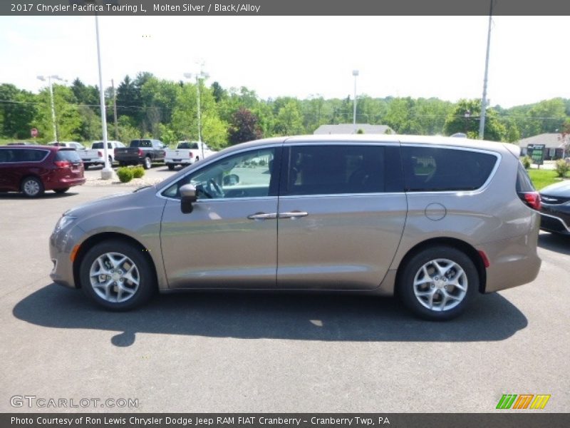 Molten Silver / Black/Alloy 2017 Chrysler Pacifica Touring L