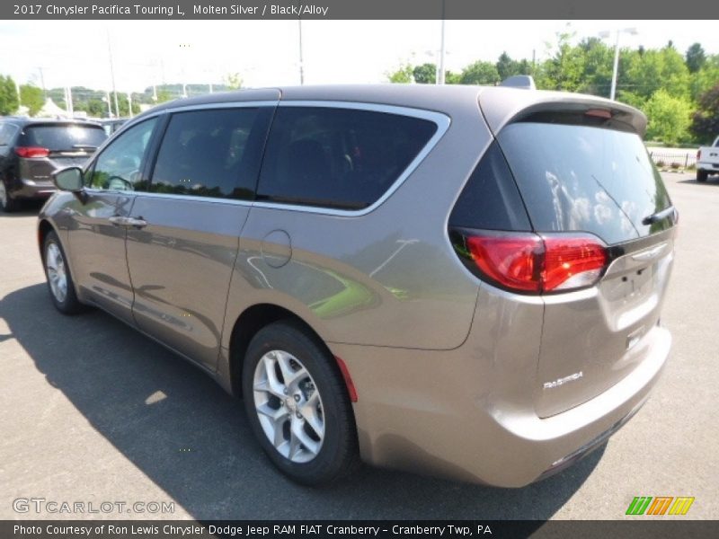 Molten Silver / Black/Alloy 2017 Chrysler Pacifica Touring L