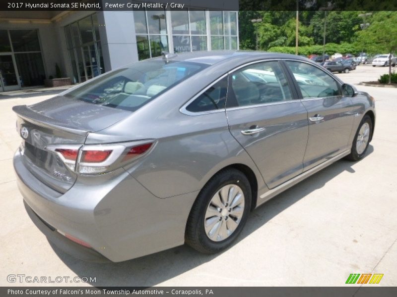 Pewter Gray Metallic / Gray 2017 Hyundai Sonata SE Hybrid