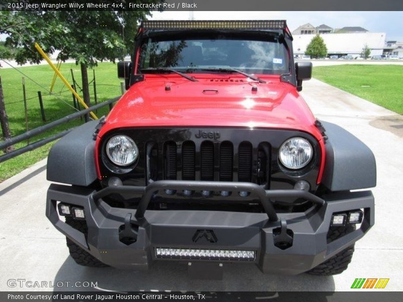Firecracker Red / Black 2015 Jeep Wrangler Willys Wheeler 4x4