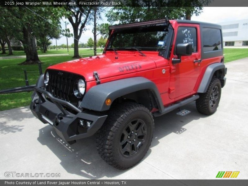 Firecracker Red / Black 2015 Jeep Wrangler Willys Wheeler 4x4