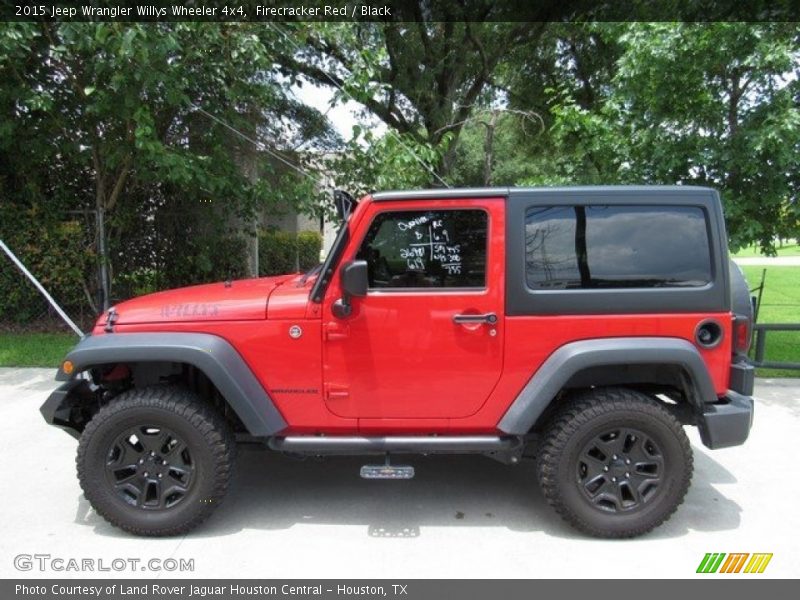 Firecracker Red / Black 2015 Jeep Wrangler Willys Wheeler 4x4