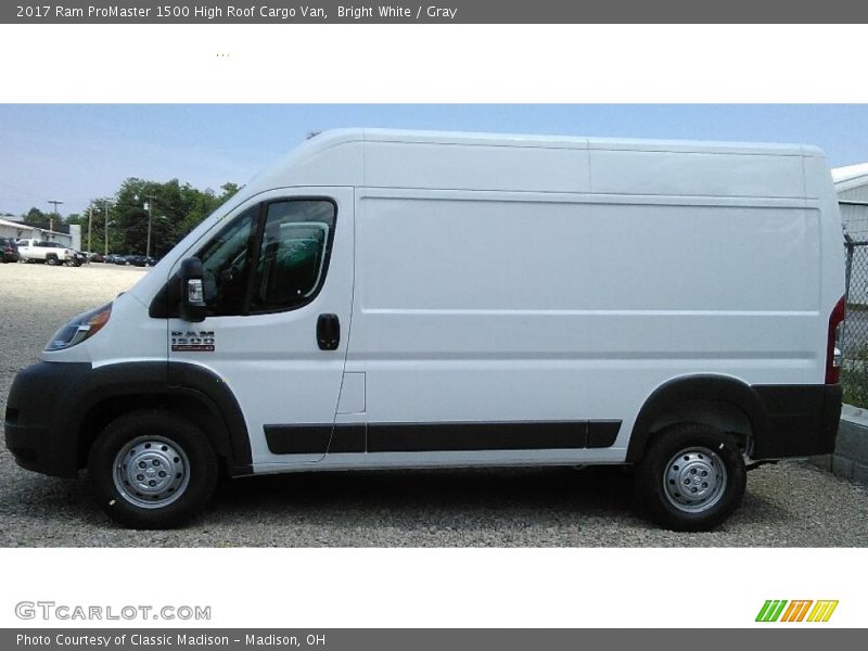 Bright White / Gray 2017 Ram ProMaster 1500 High Roof Cargo Van