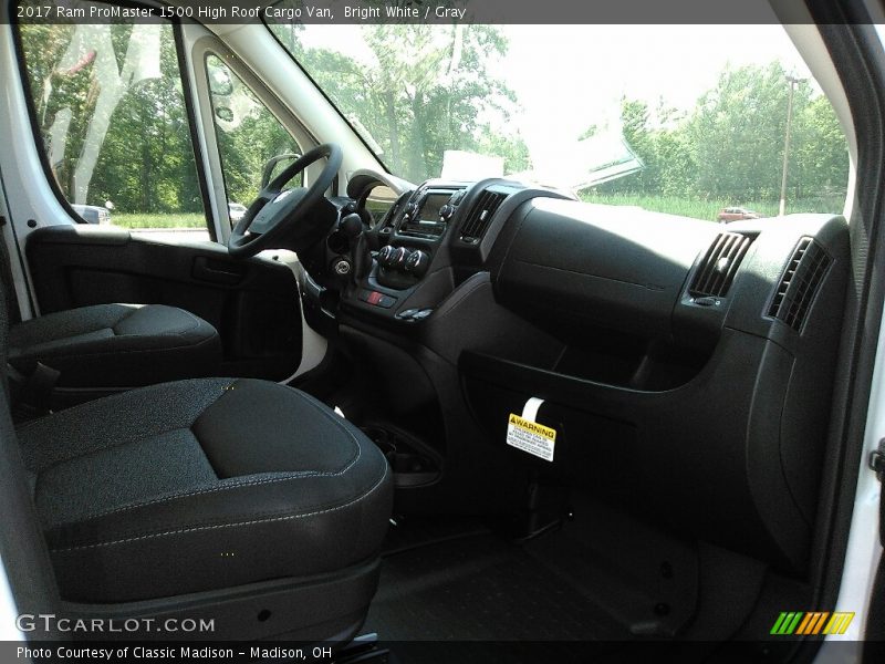 Bright White / Gray 2017 Ram ProMaster 1500 High Roof Cargo Van