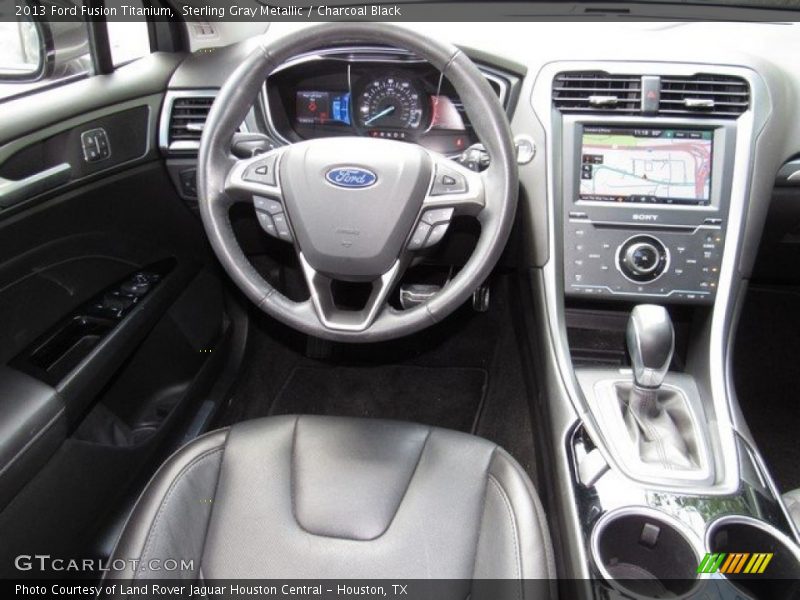 Sterling Gray Metallic / Charcoal Black 2013 Ford Fusion Titanium