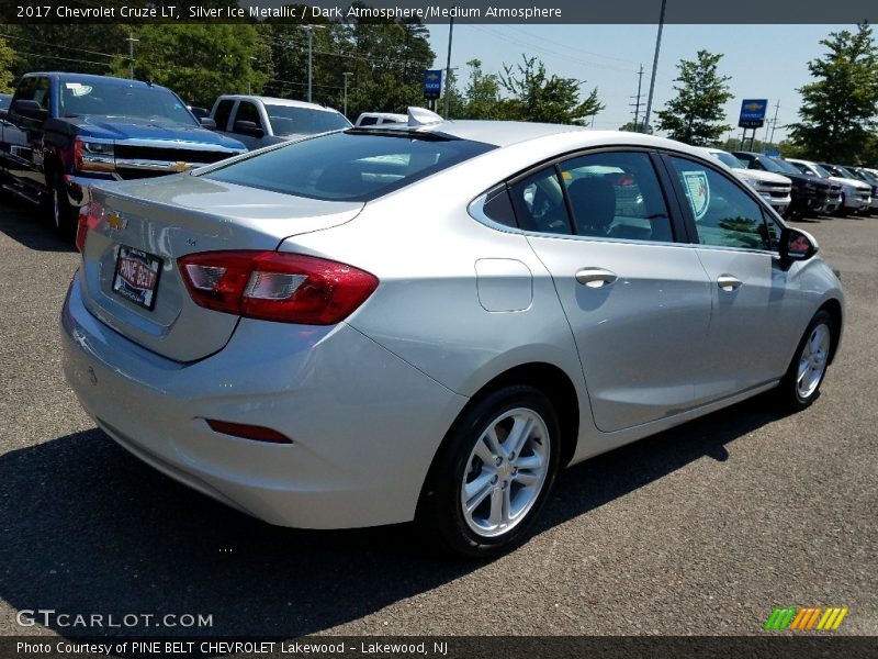 Silver Ice Metallic / Dark Atmosphere/Medium Atmosphere 2017 Chevrolet Cruze LT