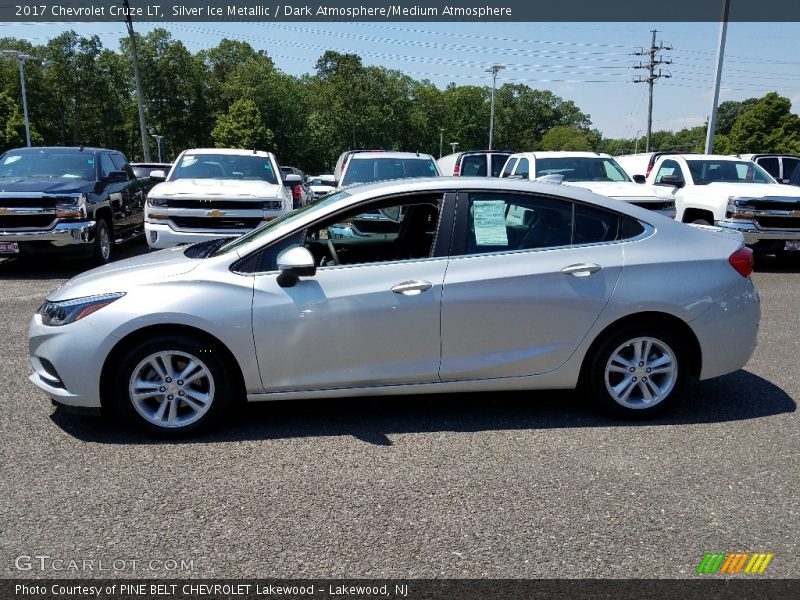 Silver Ice Metallic / Dark Atmosphere/Medium Atmosphere 2017 Chevrolet Cruze LT