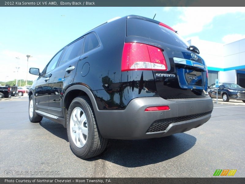 Ebony Black / Black 2012 Kia Sorento LX V6 AWD