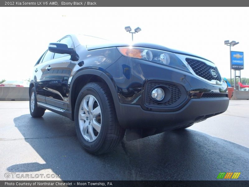 Ebony Black / Black 2012 Kia Sorento LX V6 AWD