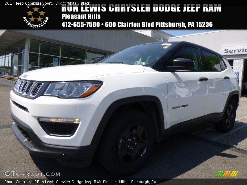 Bright White / Black 2017 Jeep Compass Sport