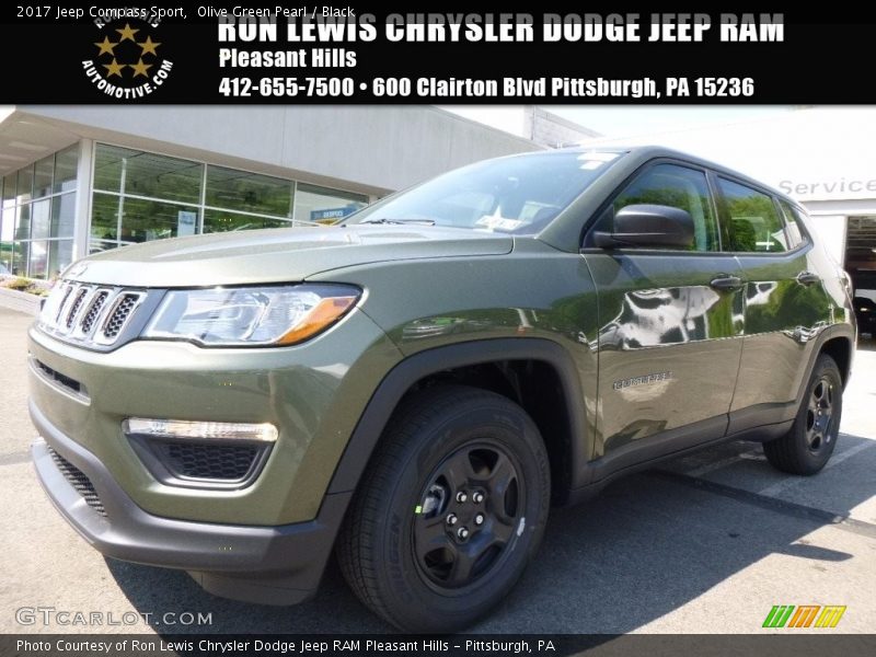 Olive Green Pearl / Black 2017 Jeep Compass Sport