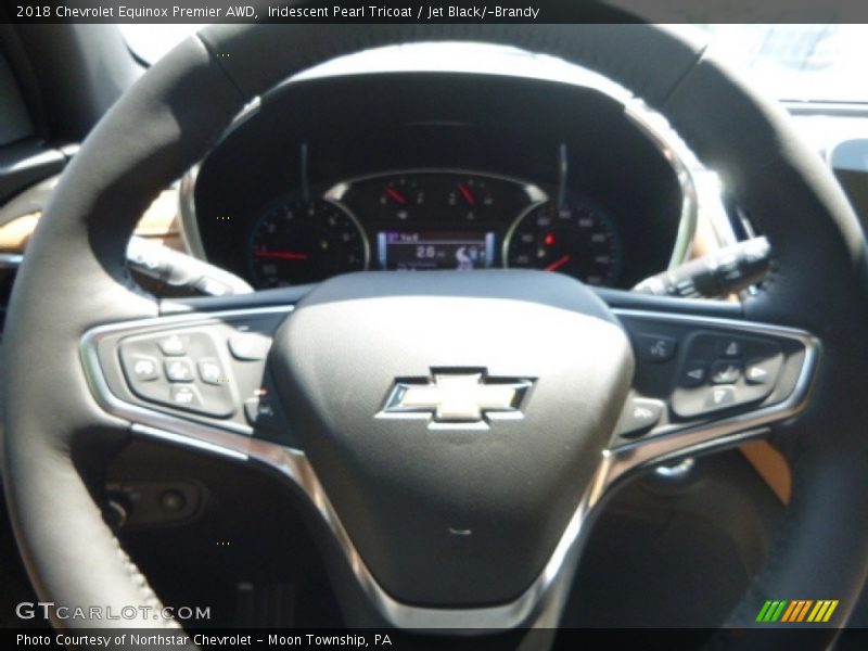 Iridescent Pearl Tricoat / Jet Black/­Brandy 2018 Chevrolet Equinox Premier AWD