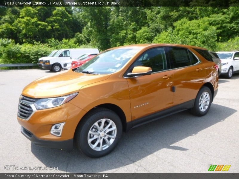 Orange Burst Metallic / Jet Black 2018 Chevrolet Equinox LT AWD