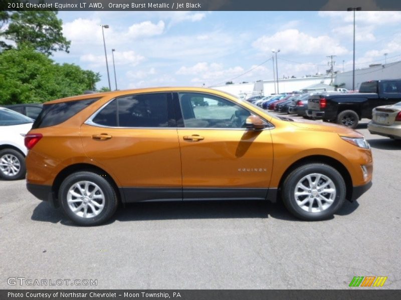 Orange Burst Metallic / Jet Black 2018 Chevrolet Equinox LT AWD