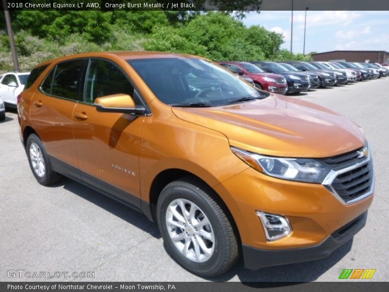 Orange Burst Metallic / Jet Black 2018 Chevrolet Equinox LT AWD