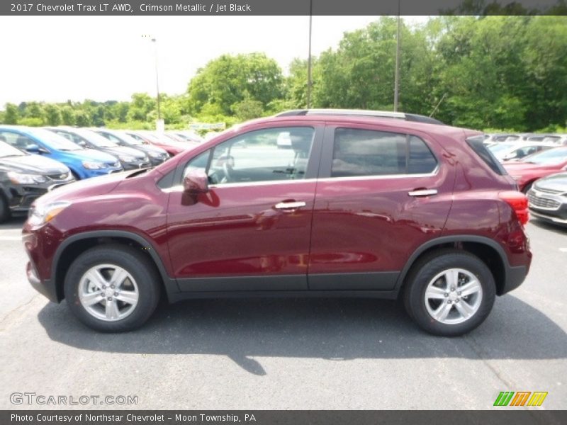Crimson Metallic / Jet Black 2017 Chevrolet Trax LT AWD