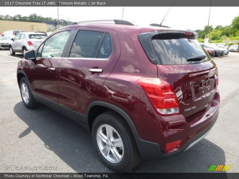 Crimson Metallic / Jet Black 2017 Chevrolet Trax LT AWD