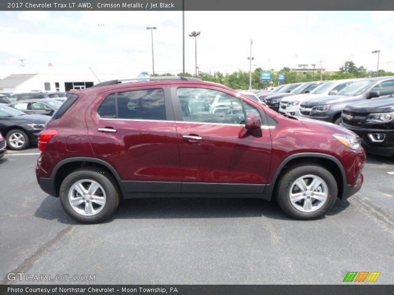 Crimson Metallic / Jet Black 2017 Chevrolet Trax LT AWD