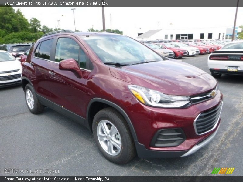 Crimson Metallic / Jet Black 2017 Chevrolet Trax LT AWD