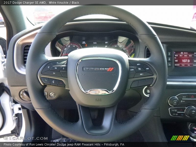 White Knuckle / Black 2017 Dodge Charger SE AWD