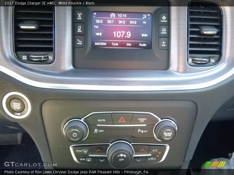 White Knuckle / Black 2017 Dodge Charger SE AWD