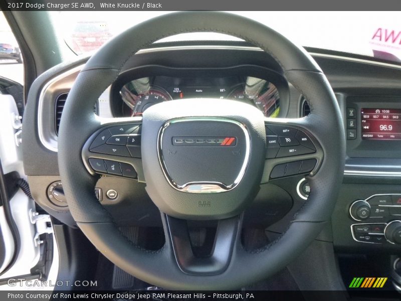 White Knuckle / Black 2017 Dodge Charger SE AWD