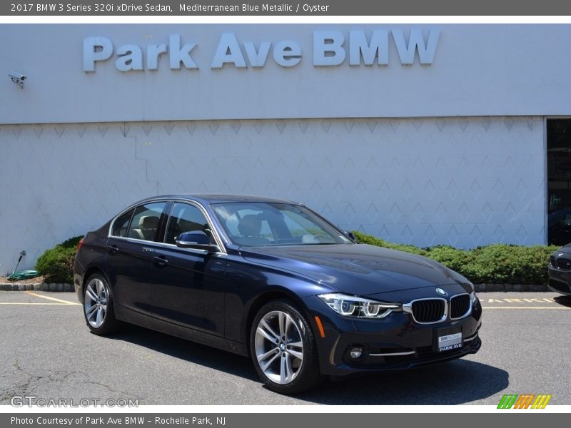 Mediterranean Blue Metallic / Oyster 2017 BMW 3 Series 320i xDrive Sedan