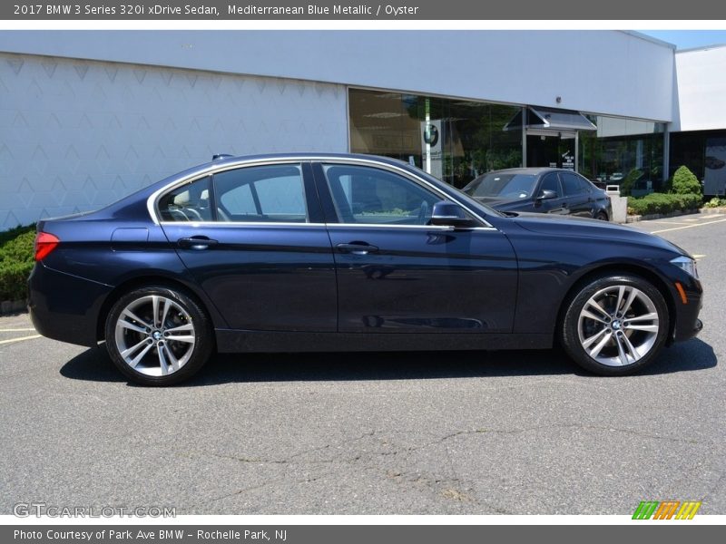 Mediterranean Blue Metallic / Oyster 2017 BMW 3 Series 320i xDrive Sedan