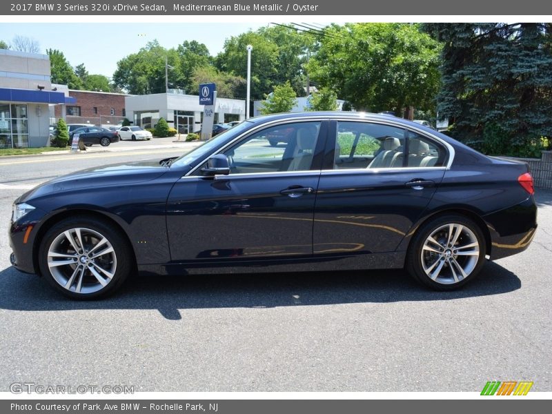 Mediterranean Blue Metallic / Oyster 2017 BMW 3 Series 320i xDrive Sedan