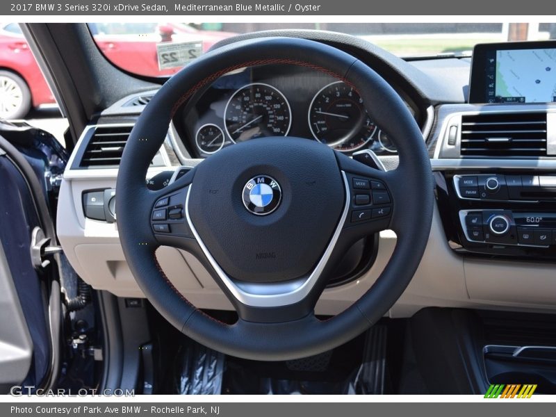 Mediterranean Blue Metallic / Oyster 2017 BMW 3 Series 320i xDrive Sedan