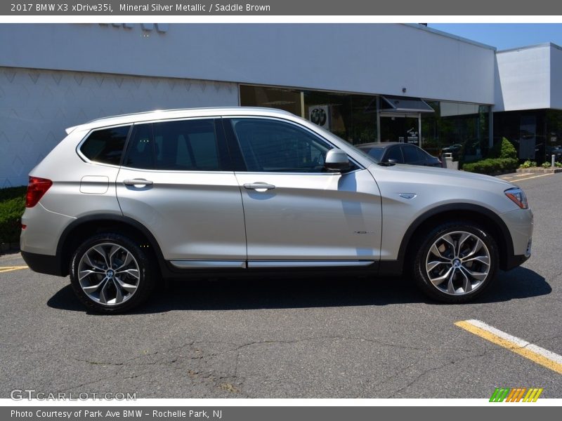 Mineral Silver Metallic / Saddle Brown 2017 BMW X3 xDrive35i