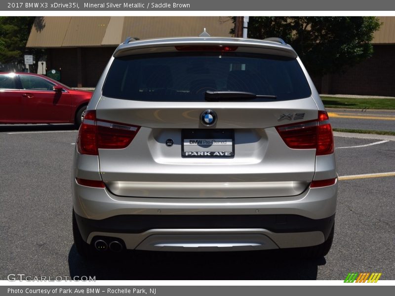 Mineral Silver Metallic / Saddle Brown 2017 BMW X3 xDrive35i