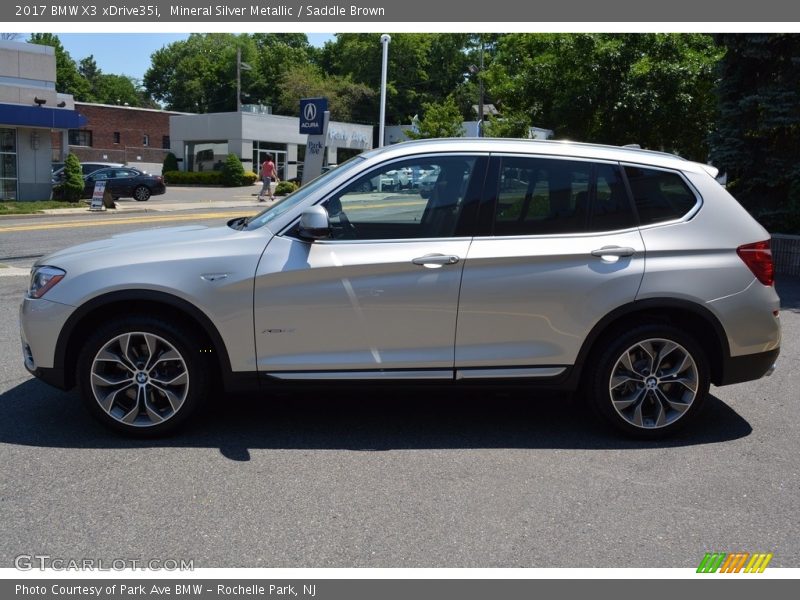 Mineral Silver Metallic / Saddle Brown 2017 BMW X3 xDrive35i