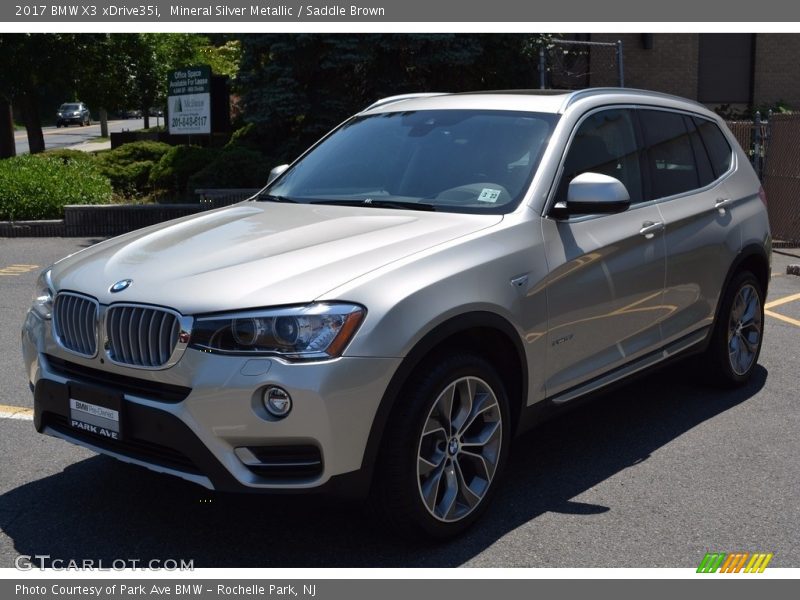 Mineral Silver Metallic / Saddle Brown 2017 BMW X3 xDrive35i