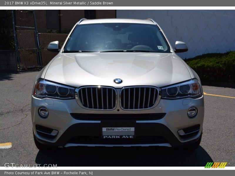 Mineral Silver Metallic / Saddle Brown 2017 BMW X3 xDrive35i