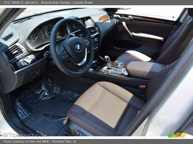 Mineral Silver Metallic / Saddle Brown 2017 BMW X3 xDrive35i