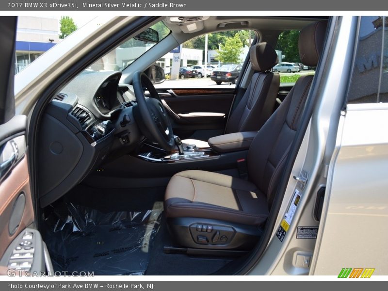 Mineral Silver Metallic / Saddle Brown 2017 BMW X3 xDrive35i