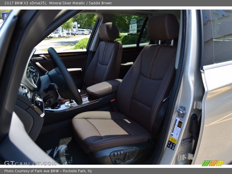 Mineral Silver Metallic / Saddle Brown 2017 BMW X3 xDrive35i