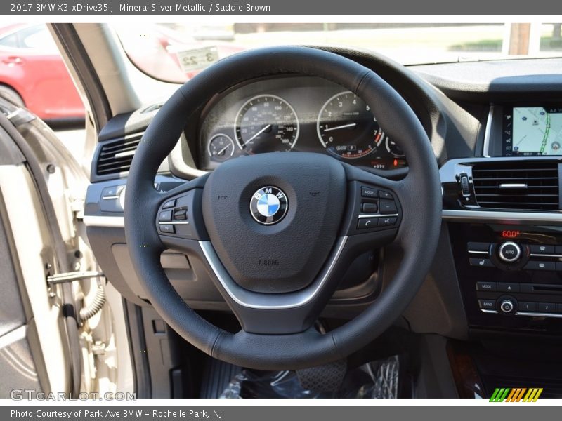 Mineral Silver Metallic / Saddle Brown 2017 BMW X3 xDrive35i