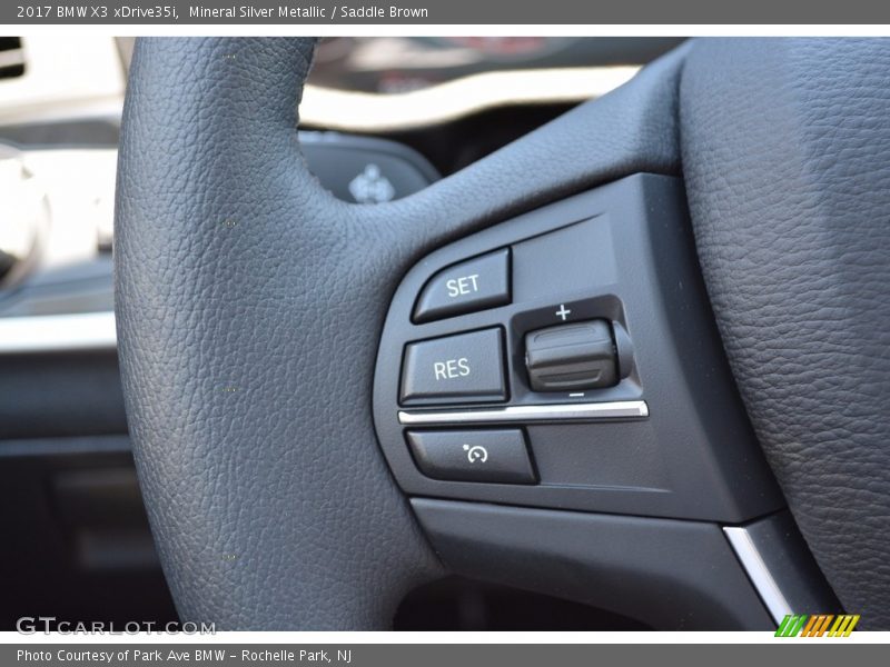 Mineral Silver Metallic / Saddle Brown 2017 BMW X3 xDrive35i
