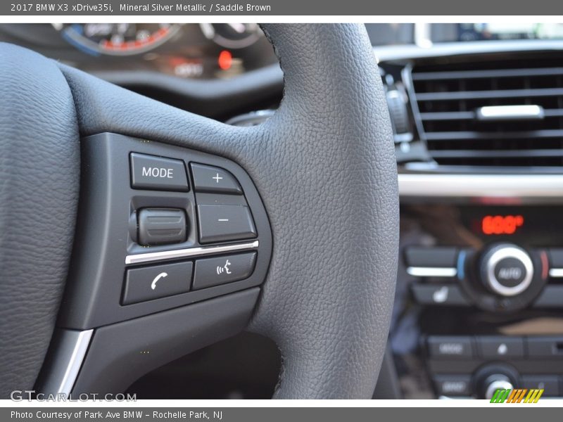 Mineral Silver Metallic / Saddle Brown 2017 BMW X3 xDrive35i