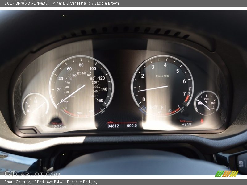 Mineral Silver Metallic / Saddle Brown 2017 BMW X3 xDrive35i