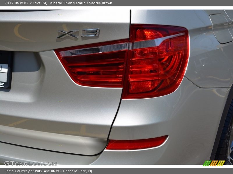 Mineral Silver Metallic / Saddle Brown 2017 BMW X3 xDrive35i