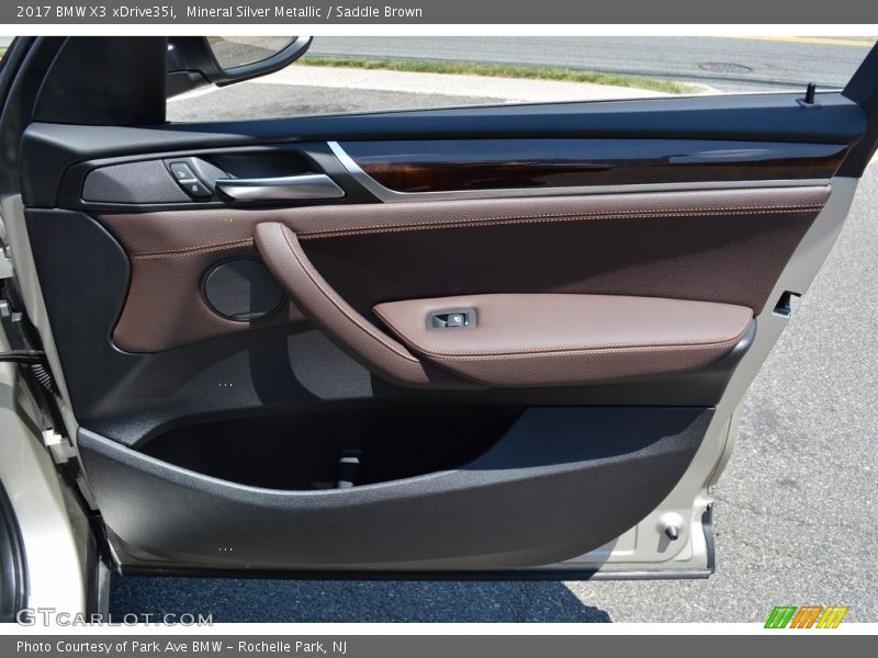 Mineral Silver Metallic / Saddle Brown 2017 BMW X3 xDrive35i