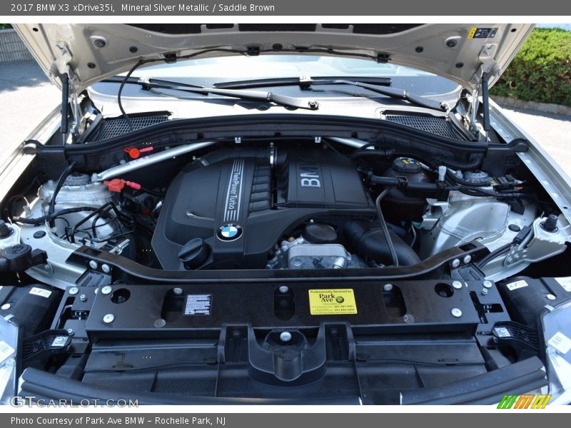 Mineral Silver Metallic / Saddle Brown 2017 BMW X3 xDrive35i