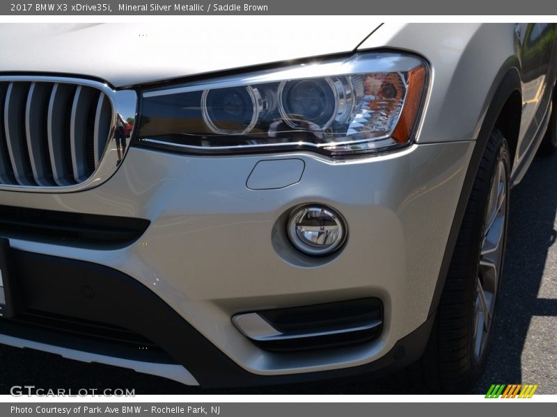Mineral Silver Metallic / Saddle Brown 2017 BMW X3 xDrive35i