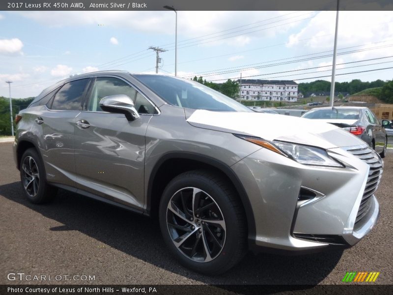 Atomic Silver / Black 2017 Lexus RX 450h AWD