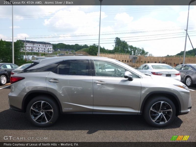 Atomic Silver / Black 2017 Lexus RX 450h AWD