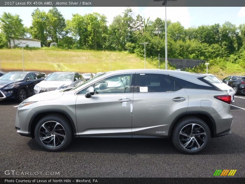 Atomic Silver / Black 2017 Lexus RX 450h AWD