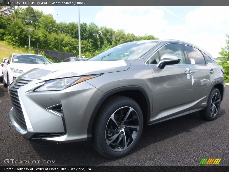 Atomic Silver / Black 2017 Lexus RX 450h AWD